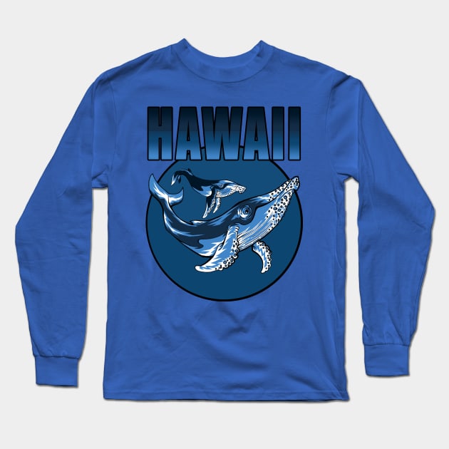 Hawaiian Humpbacks Long Sleeve T-Shirt by inkninja